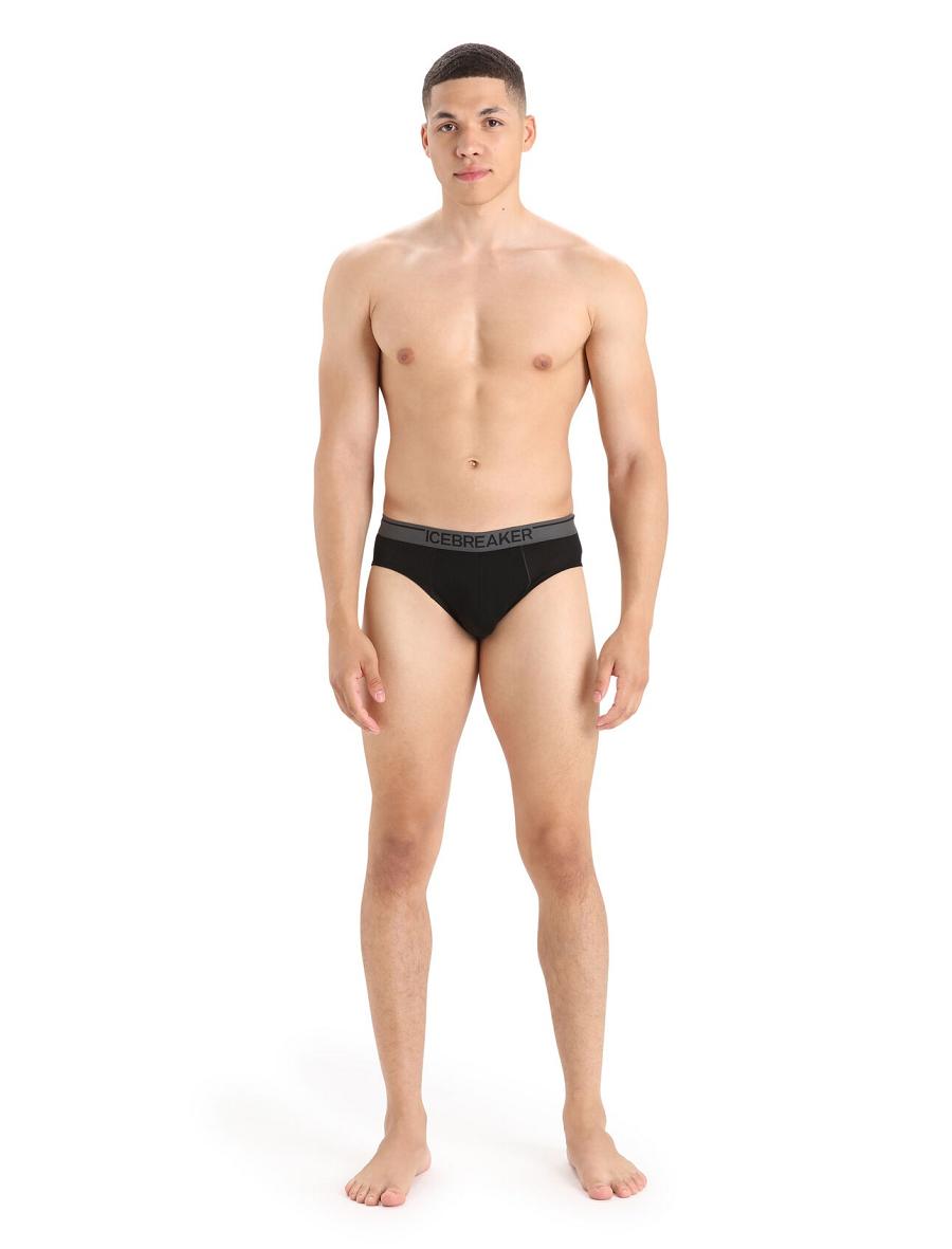 Icebreaker Merino Anatomica Briefs Miesten Alusvaatteet Mustat | FI 1299JPQJ